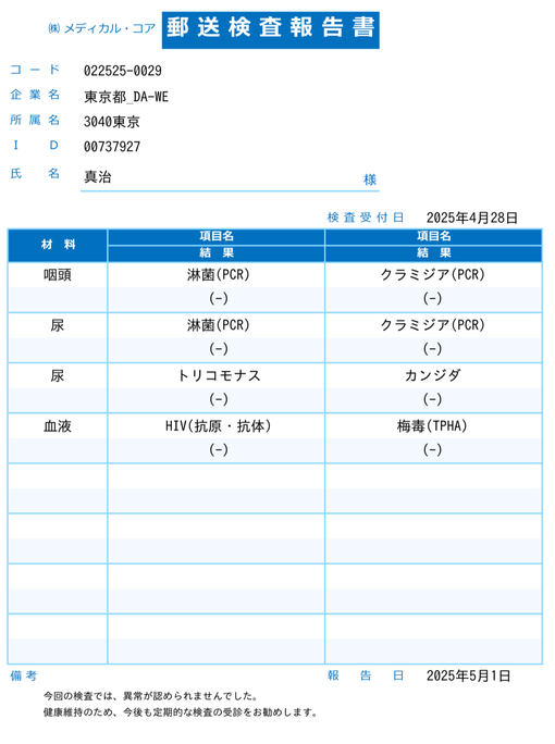 真治(ｼﾝｼﾞ) 5月も安心安全