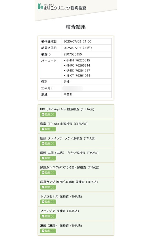 元気(ｹﾞﾝｷ） 検査結果
