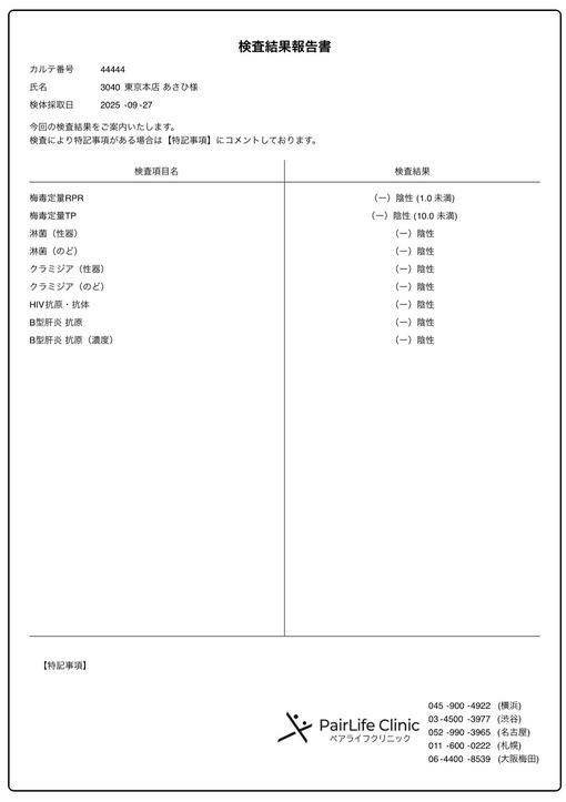 朝日(ｱｻﾋ) 検査はオールクリア