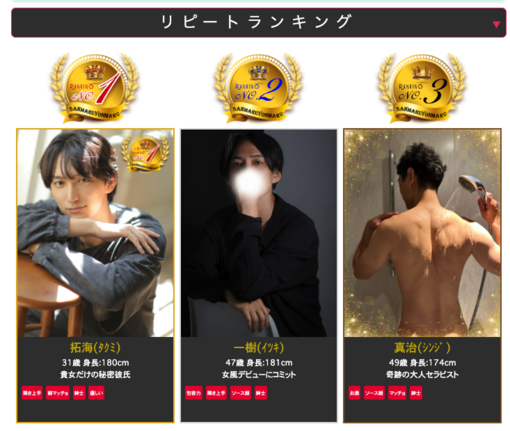 一樹(ｲﾂｷ) ９月度も👑リピートランキング👑に入れて頂けました