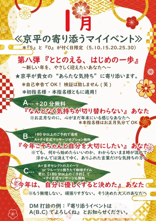 京平(ｷｮｳﾍｲ) 1月のマイイベント
