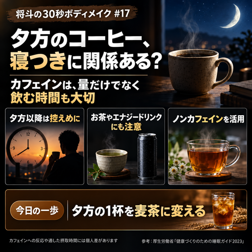 将斗(ﾏｻﾄ) 【夕方のコーヒー、睡眠に影響する？☕️】
