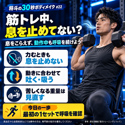 将斗(ﾏｻﾄ) 【筋トレ中、息を止めてない？😮‍💨】