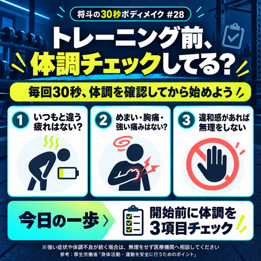 将斗(ﾏｻﾄ) 【体調が悪くても、予定通り筋トレする？🤔】