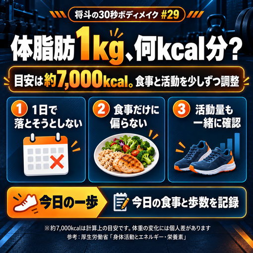 将斗(ﾏｻﾄ) 【体脂肪1kg、何kcal分か知ってる？🔥】