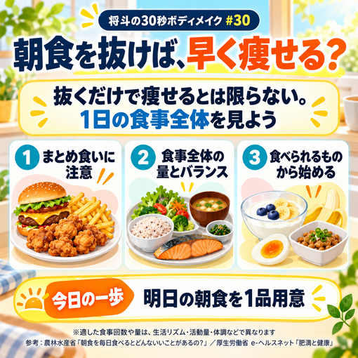 将斗(ﾏｻﾄ) 【朝食を抜けば、早く痩せる？🍙】