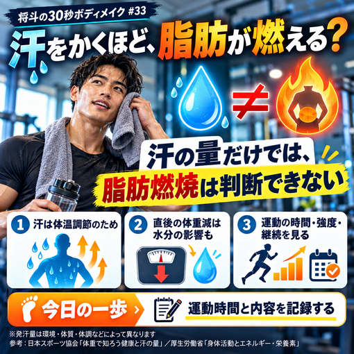 将斗(ﾏｻﾄ) 【汗だく＝脂肪がたくさん燃えた？💦】