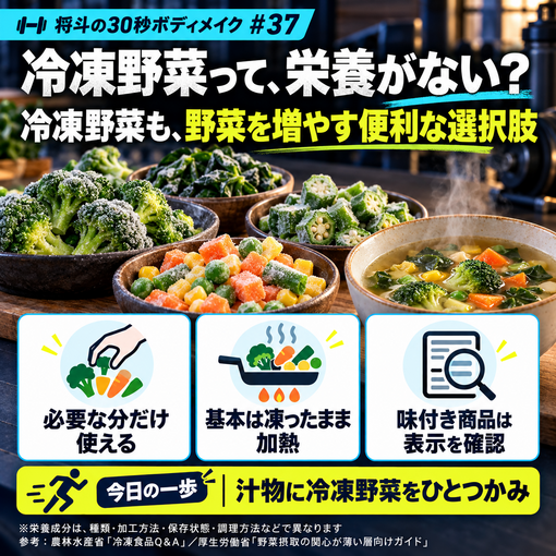 将斗(ﾏｻﾄ) 【冷凍野菜って栄養がないの？🥦】