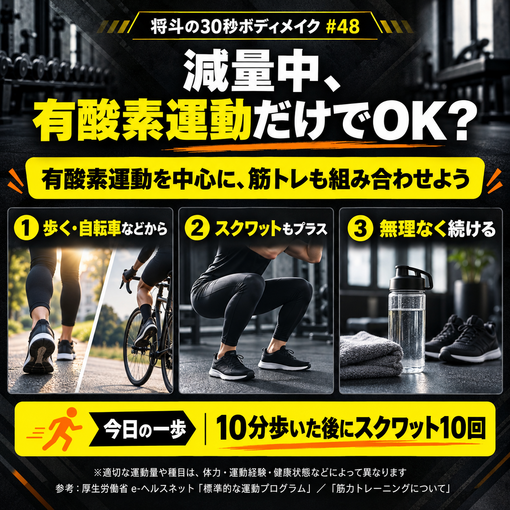 将斗(ﾏｻﾄ) 【減量中、有酸素運動だけでいい？🚶‍♂️】