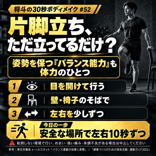 将斗(ﾏｻﾄ) 【片脚立ち、ただ立ってるだけ？🦵】