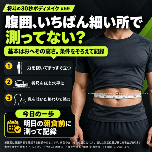 将斗(ﾏｻﾄ) 【腹囲、どこで測ってる？📏】